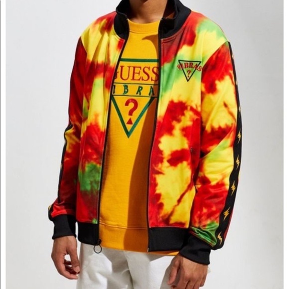 New GUESS x J Balvin Tie Dye Track Jacket SZ M - Picture 2 of 6